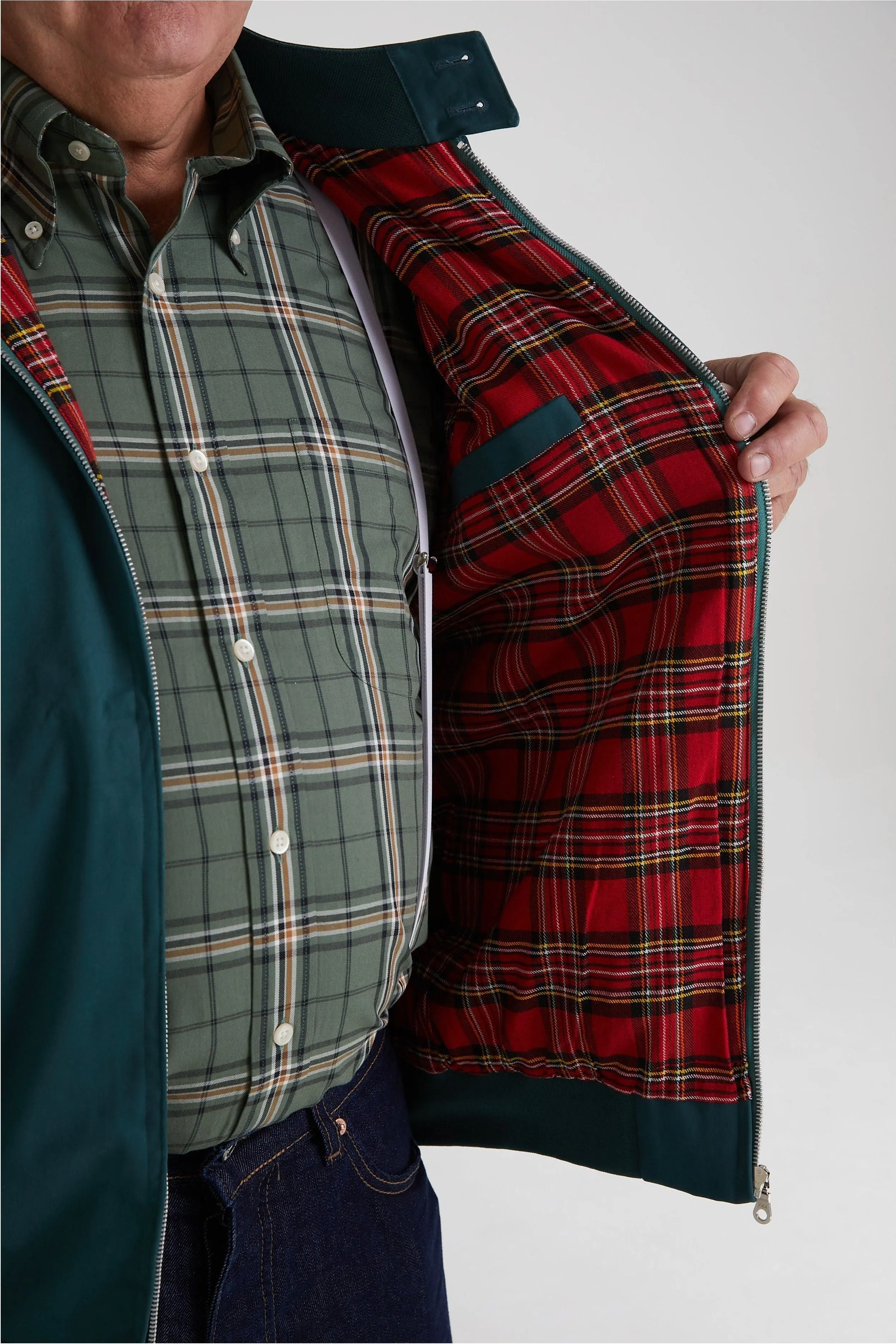 Real Hoxton - Men's Racing Green - Harrington Jacket
