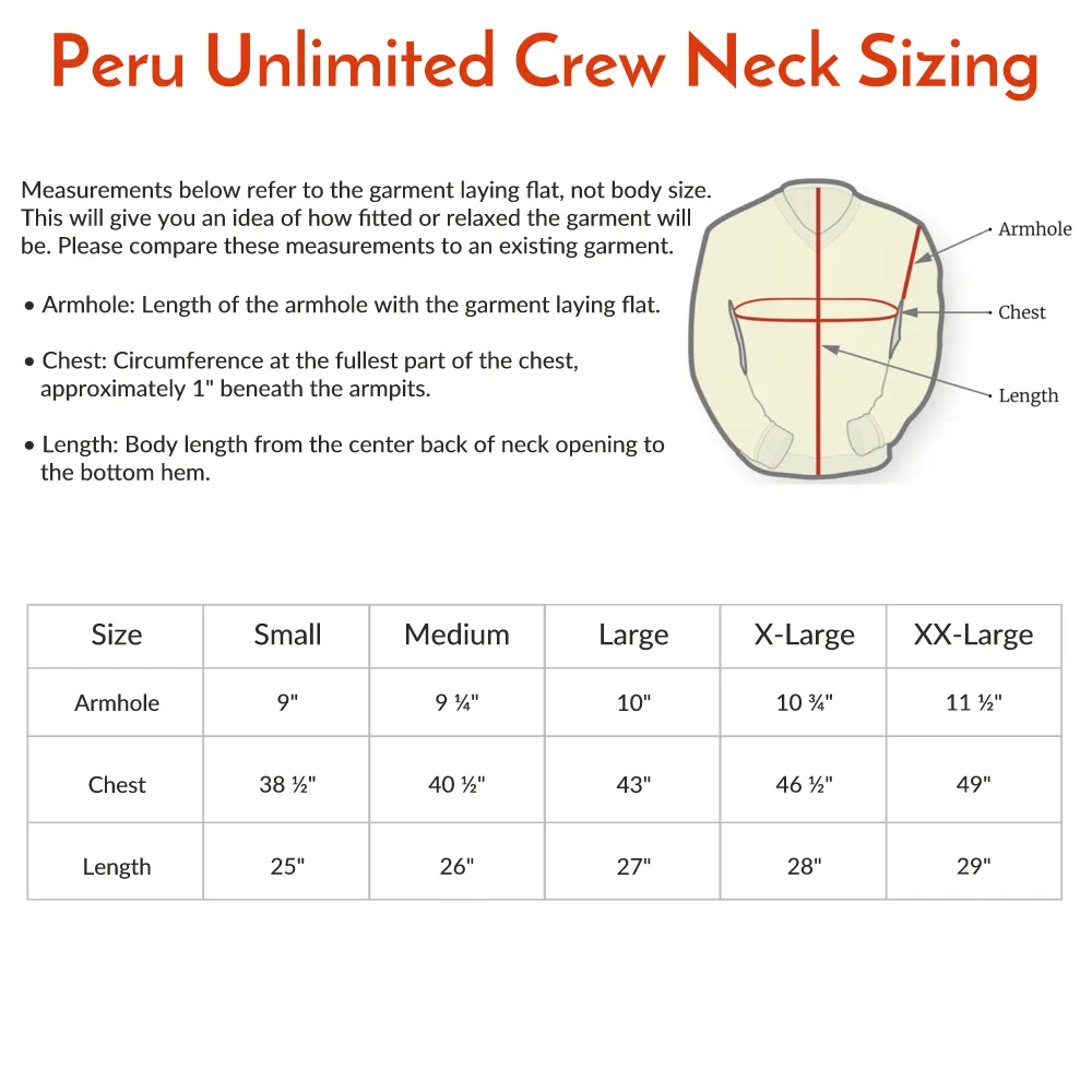 Royal Alpaca Crew Neck Sweater in Brick Heather by Peru Unlimited