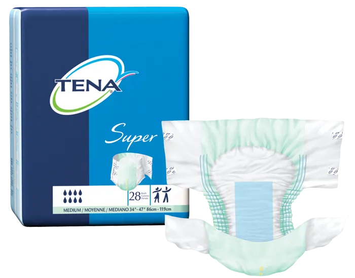 Tena 68011 Super Briefs, X-Large (152-163cm or 60"-64") Green