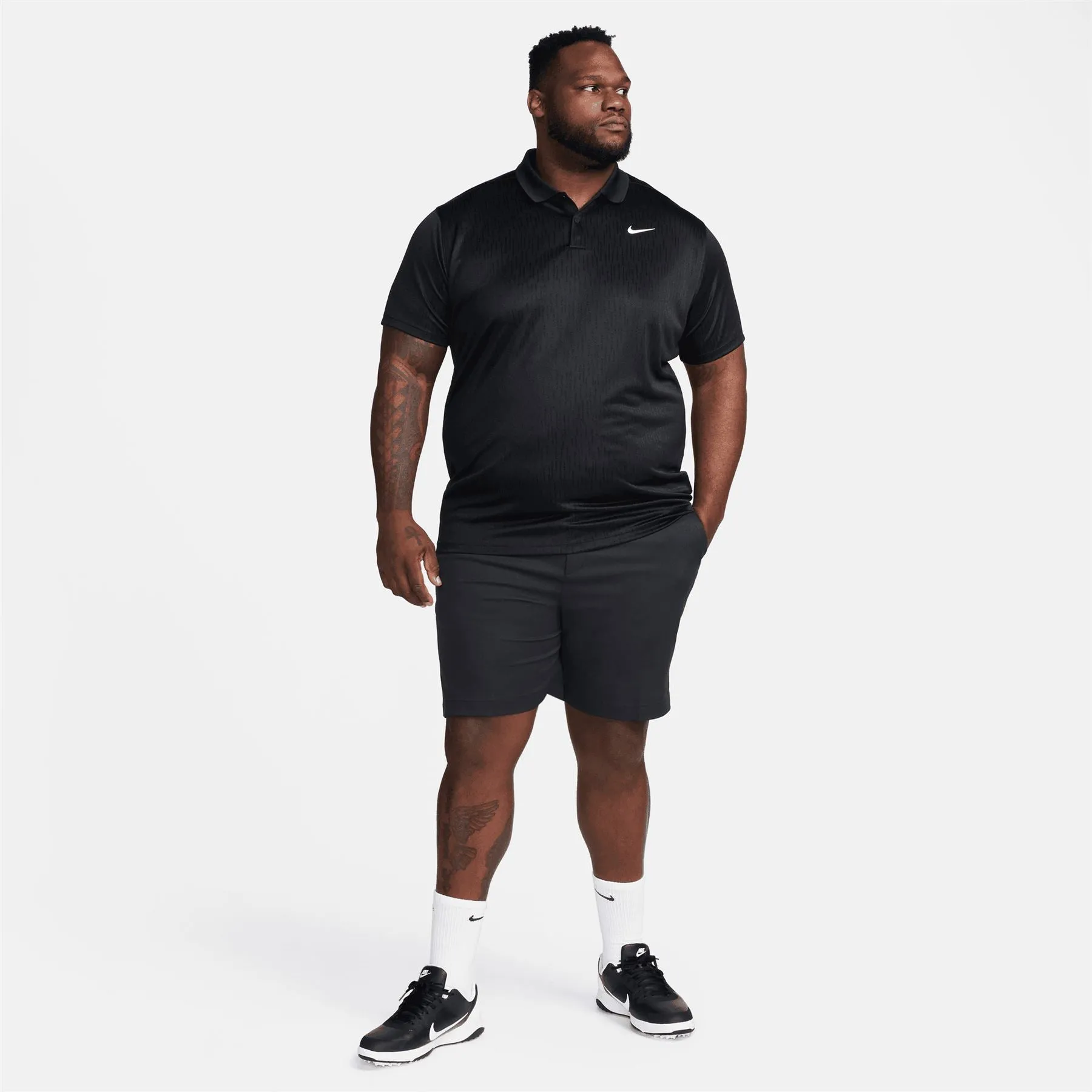Tour 8 Inch Chino Golf Shorts Black/Black - 2024