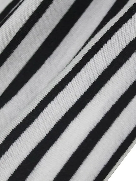 Wholesale Halter Sleeveless Stripe Irregular Hem Maxi Dress