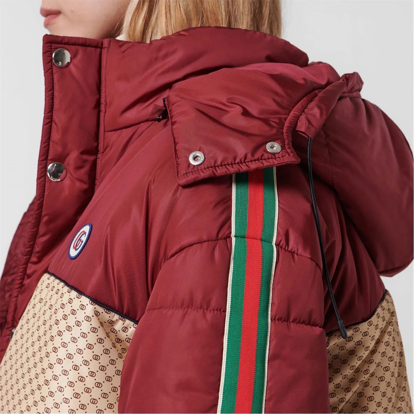 Womens Gucci GG Parachute Padded Jacket