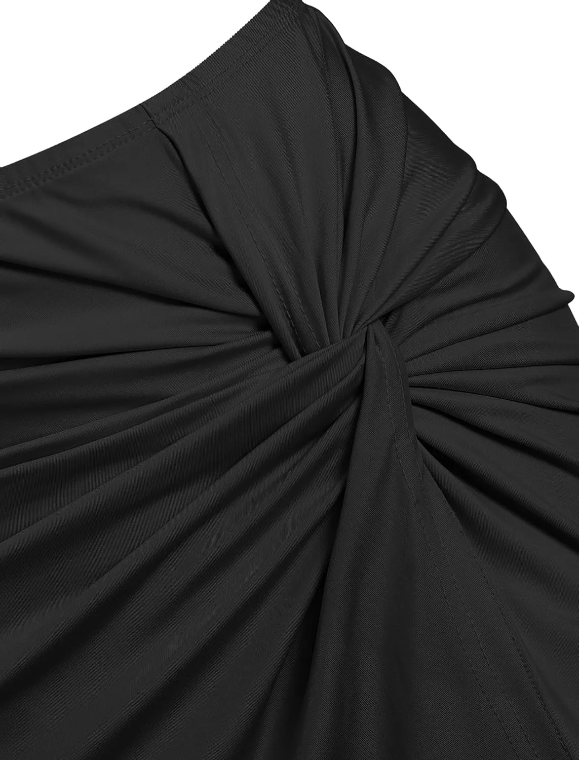 ZAFUL Womens 2 Pieces Skirt with Crop Tank, High-Slit Twist Skirt Set Bodycon Dress for Party Club Nightout Cocktail